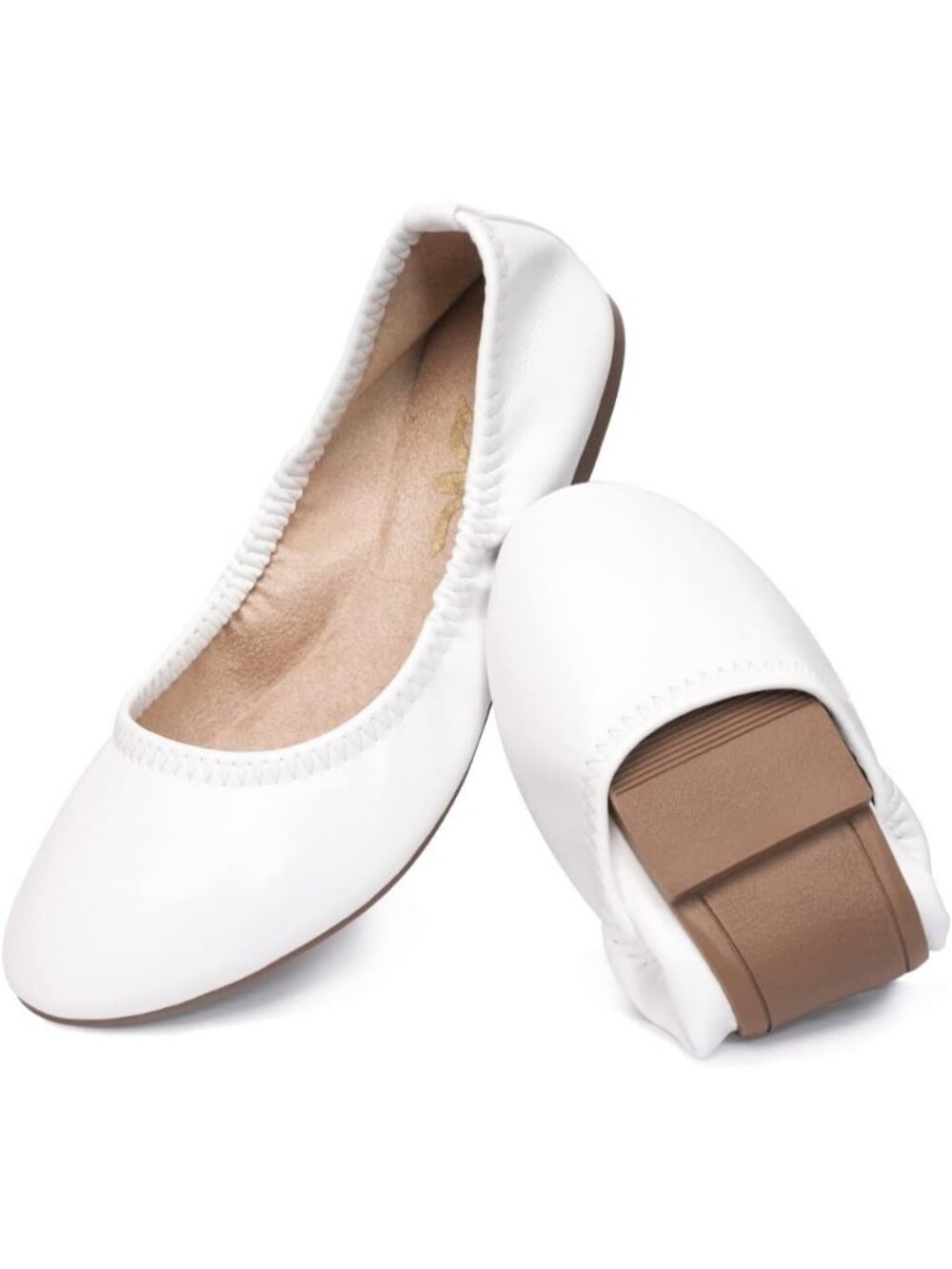 👑Women's Ballet Flats Round Toe Slip On Flats Shoes Casual Dress Shoes Foldable